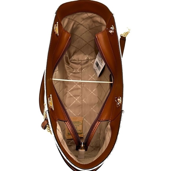 Michael Kors Large Jet Set Travel Chain Shoulder Bag Vanilla (NWT) - Picture 10 of 12